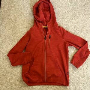 Boys size 10/12 zip up hoodie. Gently worn but like new.